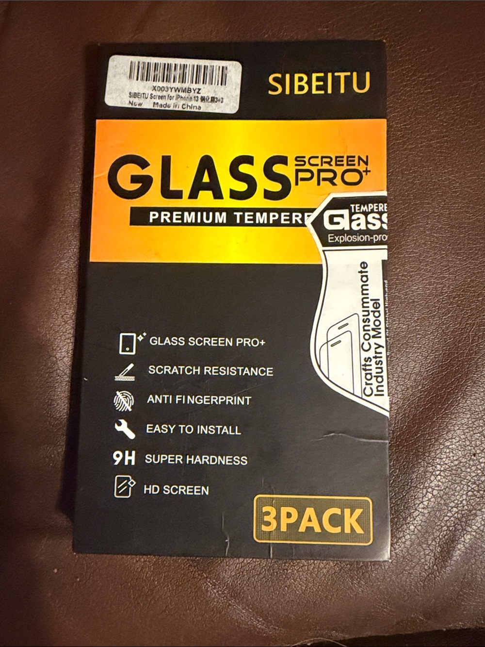 Black Glass Screen Protector - 3 Pack for iPhone 13